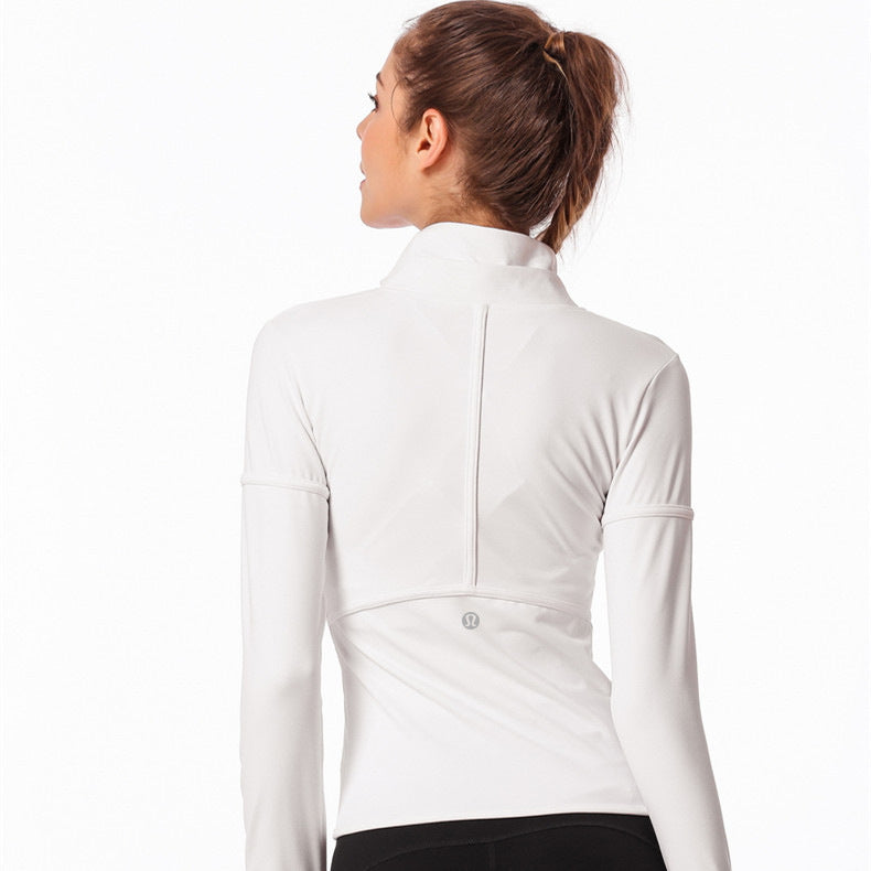 Women jacket Long sleeve yoga wear jacket for running female