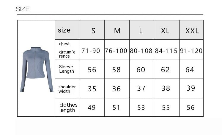 Running Training High Elastic Breathability Jacket Long Sleeve Top Workout Clothes Women Female