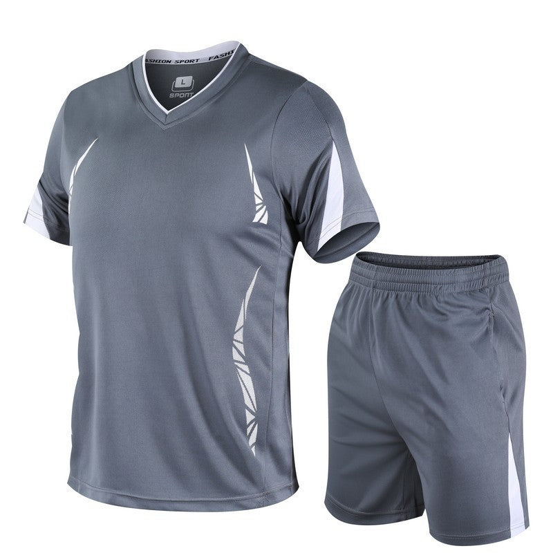 Running Sports Suit Men's Short Sleeve Shorts Shirt