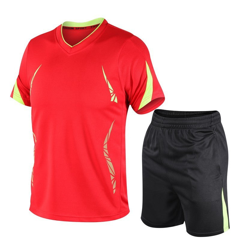 Running Sports Suit Men's Short Sleeve Shorts Shirt