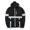 Reflective Hooded Jacket Night Running Training Casual Safety Jacket