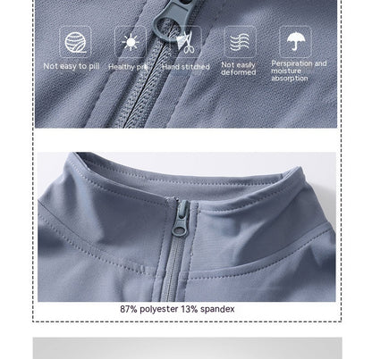 Running Training High Elastic Breathability Jacket Long Sleeve Top Workout Clothes Women Female